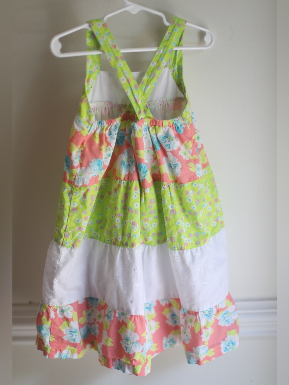 Penelope Mack Floral Patchwork Sundress Girls Size 5 Spring Summer - Picture 3 of 5